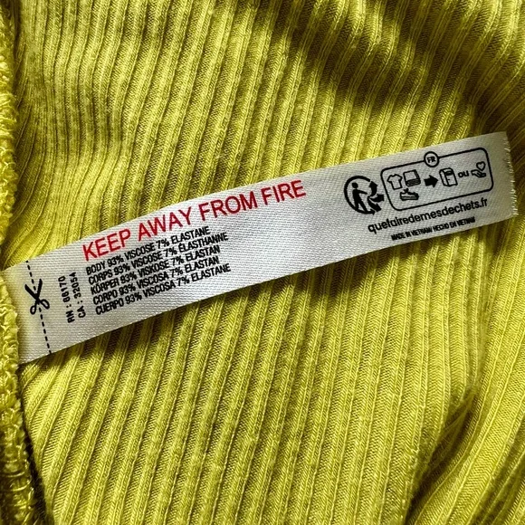 Daily Practice Nico by Anthropologie Celery Tie-Waist Short Sleeve Dress XS - Picture 11 of 11